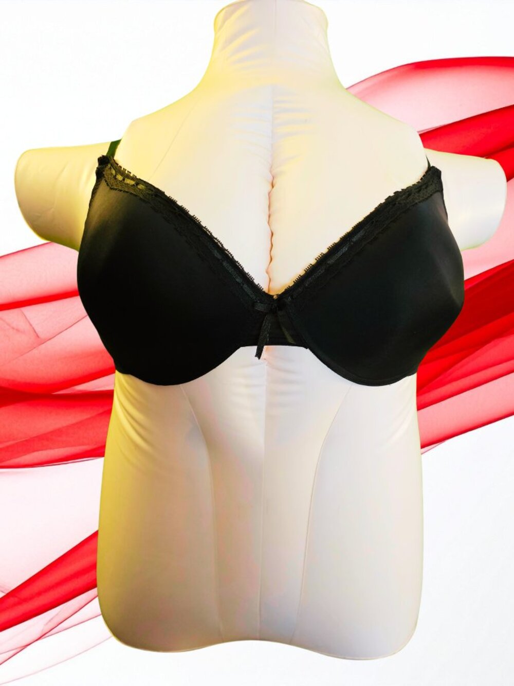 Dreamwear Love Your Curves Bra 42D Black Molded Underwire Full Figure